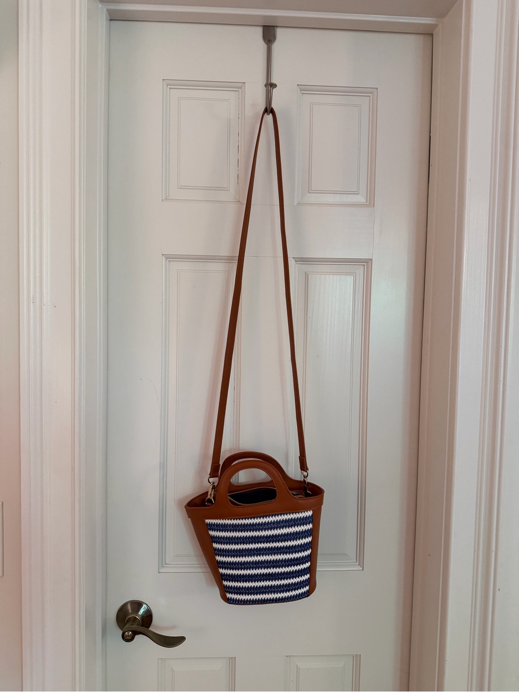 Weekend Collection Striped Straw Shoulder Bag -Ann Taylor